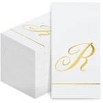 Pasimy 100 Gold Initial Paper Guest Napkins Monogram Letter "l" Disposable New. Price: $29.22.