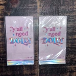 Dolly Parton Party Supply Y'all Need Napkins Pink Holographic 2 Packs New!. Price: $7.99.