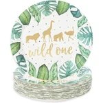 48 Pack Wild One Paper Plates For Safari Birthday Party Medium, Green,white New. Price: $17.99.
