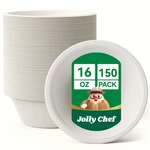 Jolly Chef Compostable Disposable Paper Bowl 16OZ-150-WHITE, New. Price: $35.94.