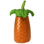 Amscan Palm Tree Shape Plastic Luau Party Cup With Straw, Brown Green, 22 Oz. New. Price: $11.87.