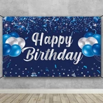 Trgowaul Happy Birthday Banner, Blue & Silver Party Decorations, New. Price: $20.25.