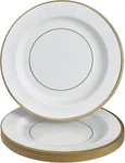 Silver Spoons Disposable Round Rippled Rim Charger Plates - 10 Pc Gold/white New. Price: $16.55.
