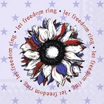 Boston International 3-PLY 6.5" Lunch Napkins 20 Count Patriotic Flower New. Price: $7.99.