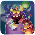 Monster Mania Creature Scary Boys Kids Birthday Party 7" Square Dessert Plates New. Price: $9.99.