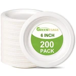 Paper Plates 6 Inch 200 Pack Bulk Compostable White New. Price: $35.35.