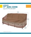 Duck Covers Ultimate Waterproof Patio Sofa 77"X 35"X Mocha Cappuccino Open. Price: $46.99.