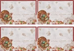 Home Fashions Holiday Turkey Bordered Fall Placemats, Seasonal Dining New. Price: $19.99.