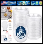 Breroa 300 Pack Clear Disposable Plastic Plates With Sticker 7 Inch Heavy Duty New. Price: $74.99.