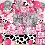 237PCS Cowgirl Birthday Party Decorations Include Disco Balloon Arch ... New. Price: $31.67.