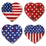 48PCS Vintage Patriotic Paper Plates Design 4TH Of July Heart Shape Disposable New. Price: $24.99.