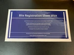 Dental Lab Bite Registration Wax Sheets Blue 6"X3" Laminated Double Layer 15/BOX New. Price: $65.99.