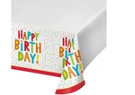 Creative Converting Birthday Fun Party Plastic Table Cover 48" X 88" New. Price: $7.99.