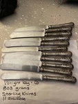 Wright Kay Co Sterling Knives..set Of 11. Price: $595.00.
