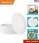 Disposable 9'' White Plates - 100 Count, Reusable & Microwave Safe Dinnerware New. Price: $30.59.
