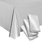 Juvale 3 Plastic Table Cloths - Metallic Count (pack Of 1), Silver New. Price: $14.04.