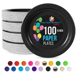 Exquisite Black Paper Plates Disposable Heavy Duty 10 Inch New. Price: $47.91.