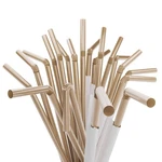 Paper Wrapped Plastic Flexible Drinking Straws - 7.75" 0.23" (250, Gold) New. Price: $16.97.
