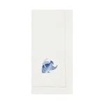 Saro Lifestyle Handmade Blue Fish Embroidery Napkin Hemstitched Border Set Of 6 New. Price: $138.75.