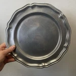 Vintage 60S Set Of 3 Cc Cantrell Mexican Pewter Plates Used. Price: $56.25.