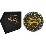 30TH Birthday Plates And Napkins,black Gold Tableware Set Disposable Pape... New. Price: $15.84.