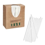 7.5 Inch Unwrapped Disposable White Paper Drinking Straws - 500 Pack New. Price: $21.95.