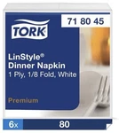 Tork Linstyle White Dinner Napkin, Disposable Napkins, Premium, Pre-folded New. Price: $105.60.