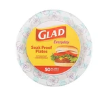Glad Round Disposable Paper Plates, Blue Flower 50 Count (pack Of 1), New. Price: $18.55.