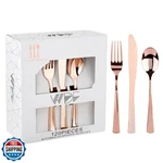 Wdf 120 Pieces Rose Gold Plastic Silverware- Disposable Flatware Set-heavywei New. Price: $44.99.