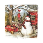 Vintage Ihr Lunch Decoupage Napkins Christmas Snowman Sealed Package Of 20 Used. Price: $12.50.