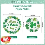 Litmitfu 24 St Patricks Day Plates Shamrock Green Paper Dinnerware Set New. Price: $20.00.