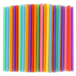 Tomnk 120 Pack Smoothie Straws 10.3 Inch Disposable Colorful Plastic New. Price: $15.19.