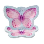 Pastel Butterfly-shaped Disposable Paper Dessert Plates 7 X 5 1/2", 8 Cou New. Price: $11.40.