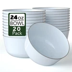 Heavy Duty Sage Silver Rim Plastic Disposable Bowls For Parties Weddings Events New. Price: $49.79.