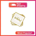 Gatherfun Birthday Party Supplies Napkins Disposable Paper With Gold Sta New. Price: $14.19.