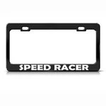Speed Racer Black Steel Metal License Plate Frame Car Auto Tag Holder New. Price: $17.99.