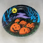 Vtg Halloween Paper Plates, Dinner - American Greetings Usa Pumpkin Patch New. Price: $14.95.