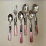 American Flag Flatware 4 Tablespoons 1 Fork Teaspoon Stainless & Plastic China Used. Price: $9.97.