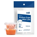 Edi - Clear Disposable Plastic Portion Cups With 50 Count (pack Of 1), New. Price: $12.99.