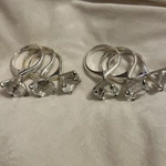 Oversized Diamond Napkin Rings Set Of 6 Formal Fun Wedding Engagement Party Pre-owned. Price: $18.99.
