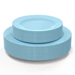 Posate 60PCS Baby Blue Disposable Plastic Plates, Heavy Duty For Weddi... New. Price: $104.78.