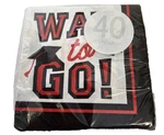 Way To Go! Red, Black And White Graduation Party Beverage Napkins 40CT New. Price: $8.99.