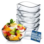 Volarium Crystalia Small Glass Bowls - Modern Round Serving Dish, 7.25OZ Set Of New. Price: $51.08.