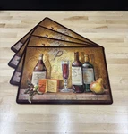 Benson Mills Bordeaux Wine Cork Placemats Set Of 4 Thick Heat Resistant 12 16 Pre-owned. Price: $25.00.