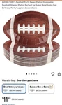 50PCS Football Party Paper Plates, Disposable Shaped Perfect... New. Price: $8.77.