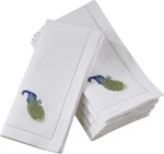 Saro Lifestyle Embroidered Peacock Napkin With 20" X (set Of 6), New. Price: $112.81.