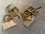 Bloomingville Square Napkin Rings Brass Finished Metal Set Of 8 New. Price: $25.00.