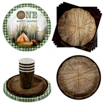 64 Pcs One Happy Camper 1ST Birthday Tableware Set Plates Napkins Cups Serves 16 New. Price: $31.06.