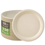 150 Pack Compostable Disposable Paper Plates Inch Super Strong 100% Bagass... New. Price: $43.71.