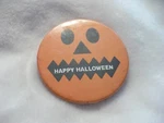 Ne- Vintage Happy Halloween Jack-o-lantern Pin Badge #22046 Used. Price: $25.00.